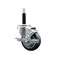 Service Caster 3.5'' Thermoplastic Rubber Swivel 3/4'' Expanding Stem Caster with Brake SCC-EX20S3514-TPRB-TLB-34 - alternate 1